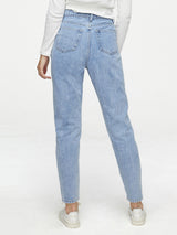 BEAUTIFUL I AM Button Fly Distressed Jeans