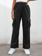 BEAUTIFUL I AM Elastic Waist Straight Leg Cargo Pants