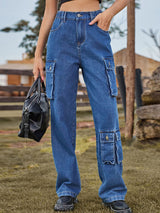 BEAUTIFUL I AM Straight Leg Cargo Jeans