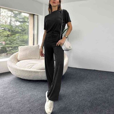 BEAUTIFUL I AM Short Sleeve T-Shirt and Drawstring Pants Set