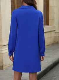 BEAUTIFUL I AM Cowl Neck Long Sleeve Dress