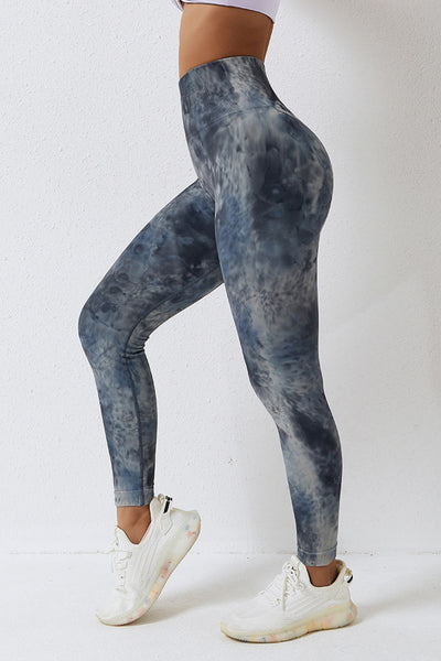 BEAUTIFUL I AM High Waist Tie-Dye Long Sports Pants Active Wear