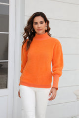 BEAUTIFUL I AM Turtle Neck Long Sleeve Pullover Sweater