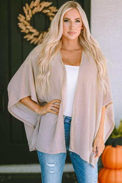 BEAUTIFUL I AM Open Front Dolman Sleeve Cardigan