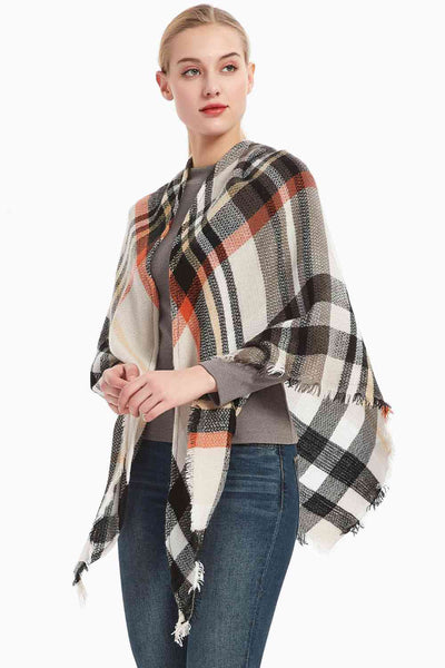 BEAUTIFUL I AM Plaid Imitation Cashmere Scarf