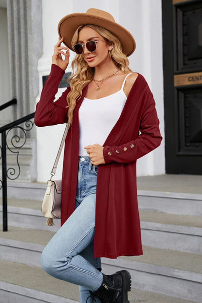 BEAUTIFUL I AM Long Sleeve Open Front Cardigan