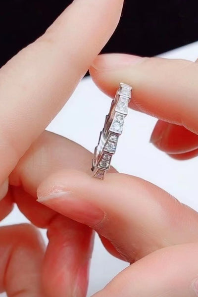 BEAUTIFUL I AM Shiny 3 Carat Moissanite Jewelry Platinum-Plated Ring