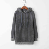 BEAUTIFUL I AM Quarter-Zip Drawstring Teddy Hoodie