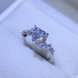 BEAUTIFUL I AM 1 Carat Moissanite Jewelry 925 Sterling Silver Ring