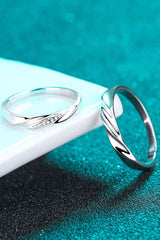 BEAUTIFUL I AM Minimalist 925 Sterling Silver Jewelry Rhodium-Plated Ring