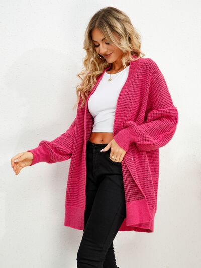 BEAUTIFUL I AM Open Front Dropped Shoulder Cardigan