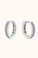 BEAUTIFUL I AM Moissanite Jewelry 925 Sterling Silver Huggie Earrings