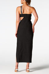 BEAUTIFUL I AM One-Shoulder Cutout Split Dress