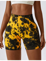 BEAUTIFUL I AM Tie Dye Wide Waistband Active Wear Sports Shorts