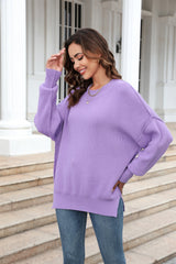 BEAUTIFUL I AM Round Neck Long Sleeve Sweater