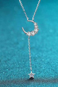 BEAUTIFUL I AM Star & Moon Moissanite Jewelry Necklace