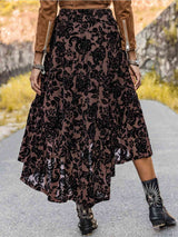 BEAUTIFUL I AM Printed Ruffled Midi Skirt Dress