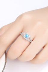 BEAUTIFUL I AM Opal Jewelry 925 Sterling Silver Split Shank Ring