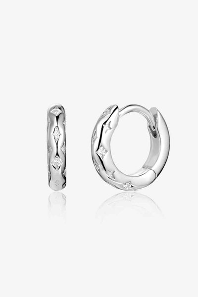 BEAUTIFUL I AM 925 Sterling Jewelry Silver Huggie Earrings