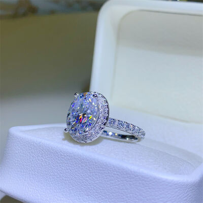 BEAUTIFUL I AM 5 Carat Moissanite Jewelry 925 Sterling Silver Ring