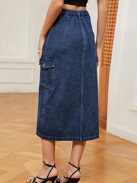 BEAUTIFUL I AM Button Down Denim Skirt