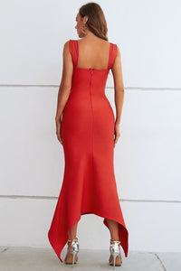 BEAUTIFUL I AM Ruched Sweetheart Neck Hem Detail Dress