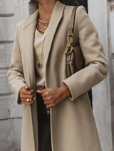 BEAUTIFUL I AM Long Sleeve Longline Jacket Coat with Pockets