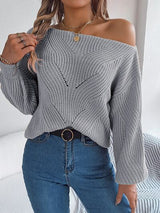 BEAUTIFUL I AM Openwork Long Sleeve Sweater