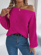 BEAUTIFUL I AM Openwork Long Sleeve Sweater