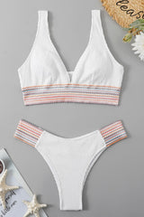 BEAUTIFUL I AM Contrast Textured High Cut Swim Set