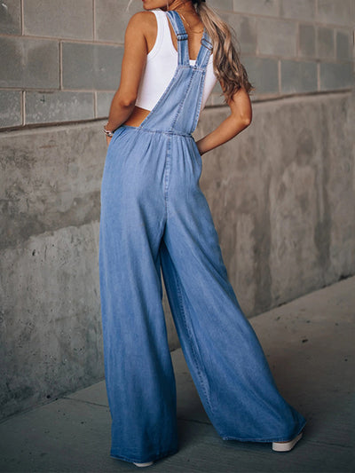 BEAUTIFUL I AM Wide Leg Denim Pants Overalls