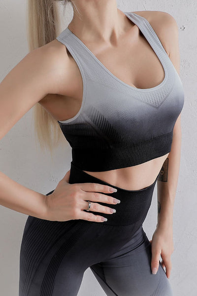 BEAUTIFUL I AM Gradient Sports Bra and Leggings Set Active Wear