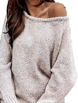 BEAUTIFUL I AM One Shoulder Long Sleeve Sweater