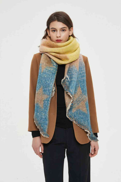 BEAUTIFUL I AM Raw Hem Polyester Scarf