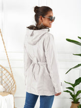 BEAUTIFUL I AM Full Size Hooded Jacket with Detachable Liner (Three-Way Wear)