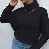 BEAUTIFUL I AM Turtle Neck Long Sleeve Sweater