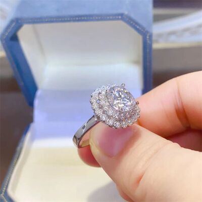 BEAUTIFUL I AM 2 Carat Moissanite 925 Sterling Silver Ring Jewelry