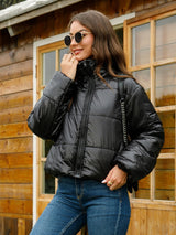 BEAUTIFUL I AM Zip-Up High Neck Puffer Jacket