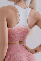 BEAUTIFUL I AM Gradient Sports Bra and Leggings Set Active Wear