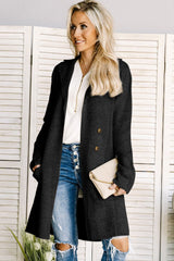 BEAUTIFUL I AM Lapel Collar Open Front Cardigan