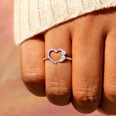 BEAUTIFUL I AM Heart Shape 925 Sterling Silver Ring Jewelry