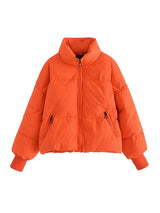 BEAUTIFUL I AM Zip Up Drawstring Winter Jacket Coat with Pockets