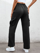 BEAUTIFUL I AM Elastic Waist Straight Leg Cargo Pants