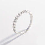 BEAUTIFUL I AM 925 Sterling Silver Jewelry Curb Chain Ring