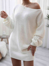 BEAUTIFUL I AM Rib-Knit Mini Sweater Dress