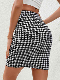 BEAUTIFUL I AM Houndstooth High Waist Mini Skirt Dress