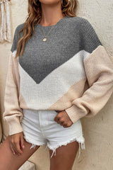 BEAUTIFUL I AM Round Neck Dropped Shoulder Sweater