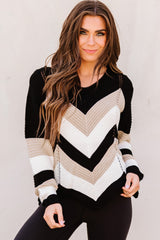 BEAUTIFUL I AM Color Block Rib-Knit Sweater