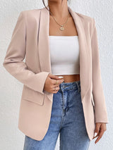 BEAUTIFUL I AM Shawl Collar Long Sleeve Blazer Jacket