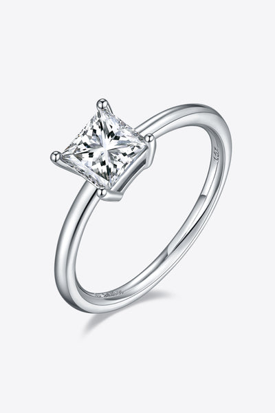 BEAUTIFUL I AM 1 Carat Moissanite Jewelry 925 Sterling Silver Solitaire Ring